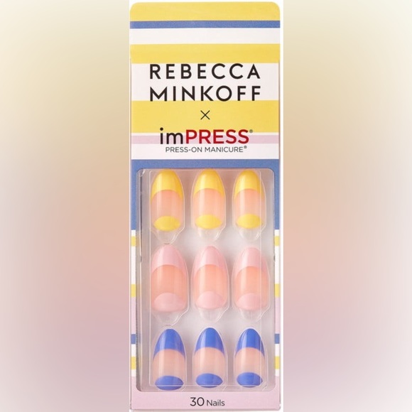 Rebecca Minkoff x imPRESS Press-On Manicure Fake Nails in Le French Pop - Picture 2 of 16